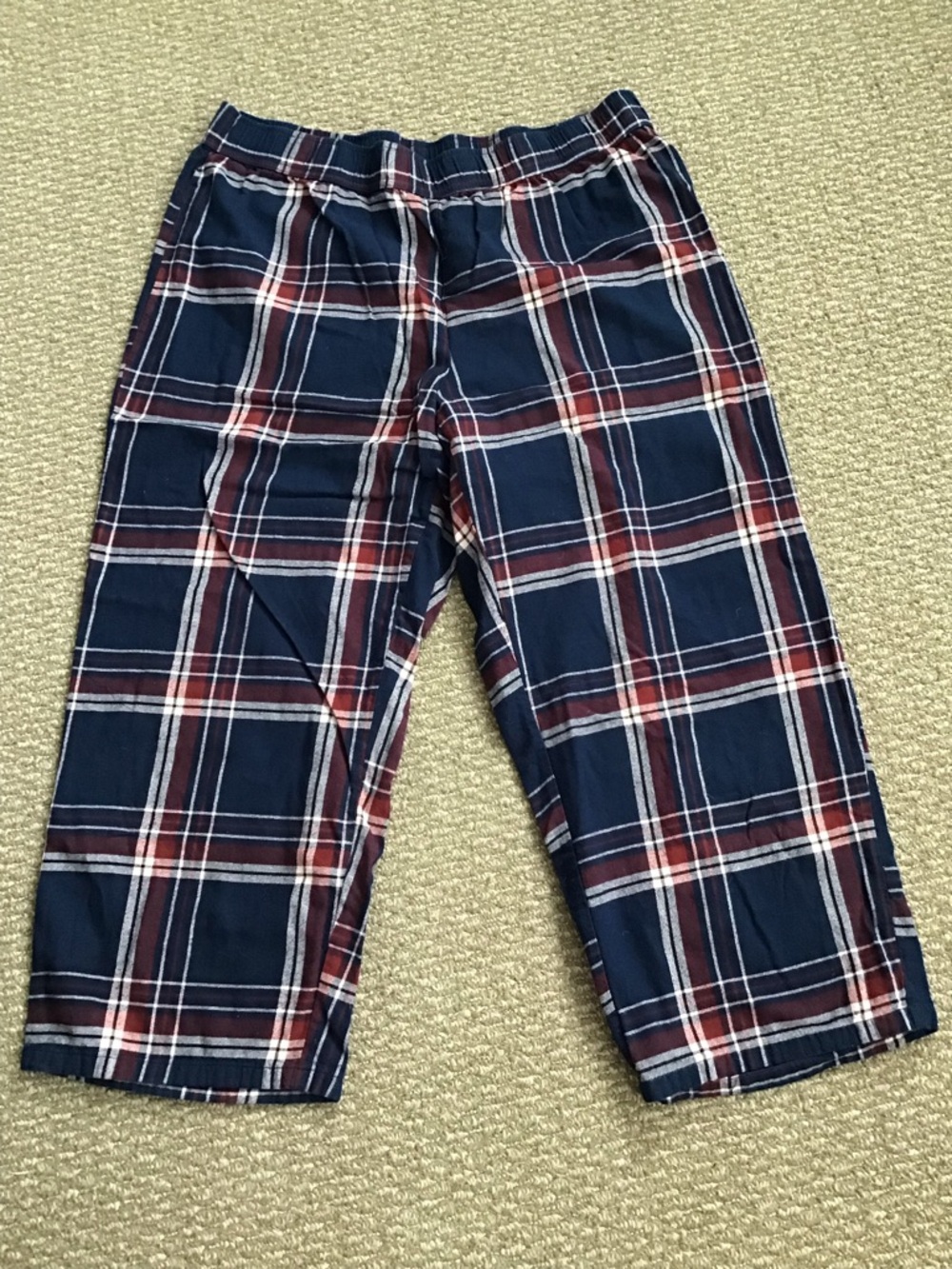 Womens Voglio Navy and Red Plaid Pajama Pants -